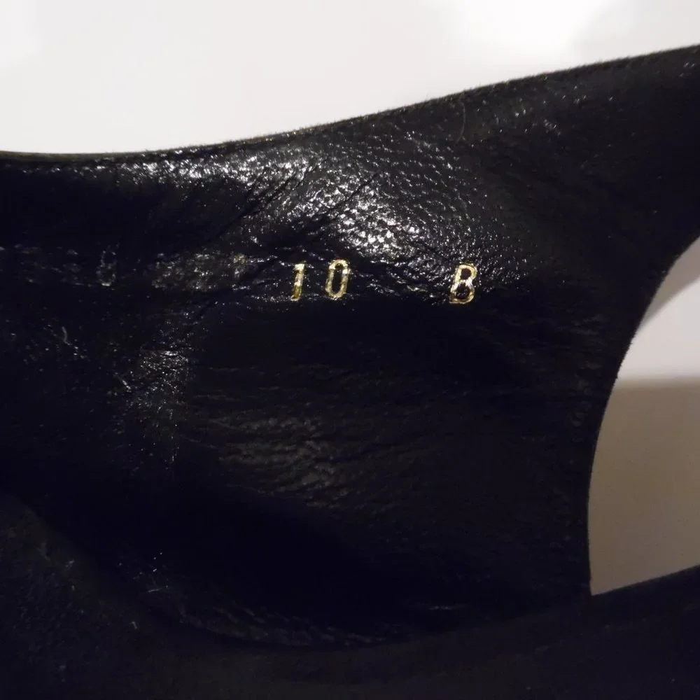 Salvatore Ferragamo Black Leather Kitten Heels Buckle Gancini  Sandals Shoes - Picture 12 of 15